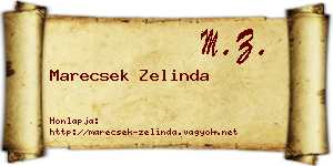 Marecsek Zelinda névjegykártya